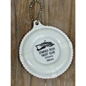 Vintage Starved Rock Yacht Club Ottawa, Illinois Keychain